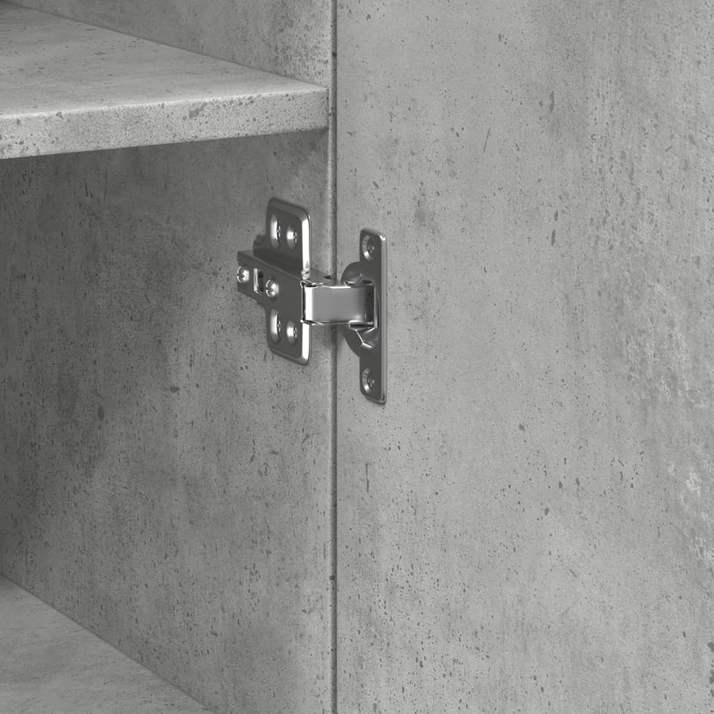 Highboard Concrete Grey 45x42.5x185 cm Engineered Wood